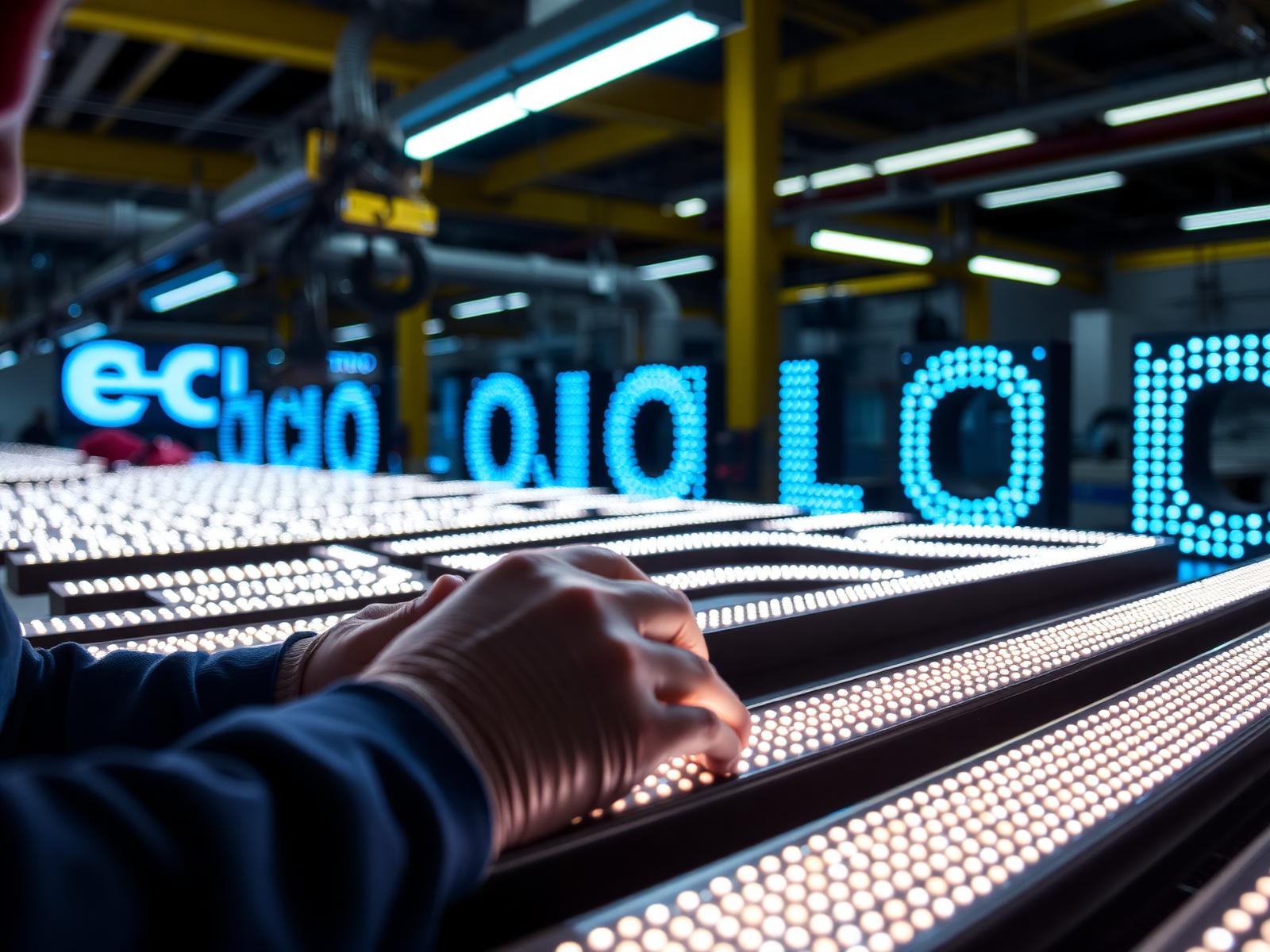 LED module assembly on channel letters