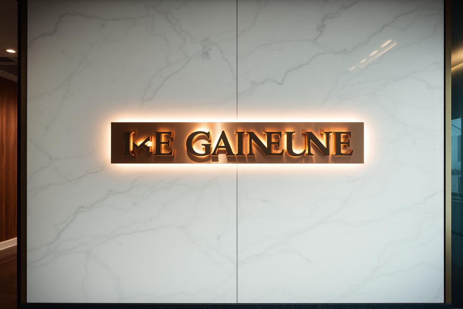 Corporate lobby 3D signage