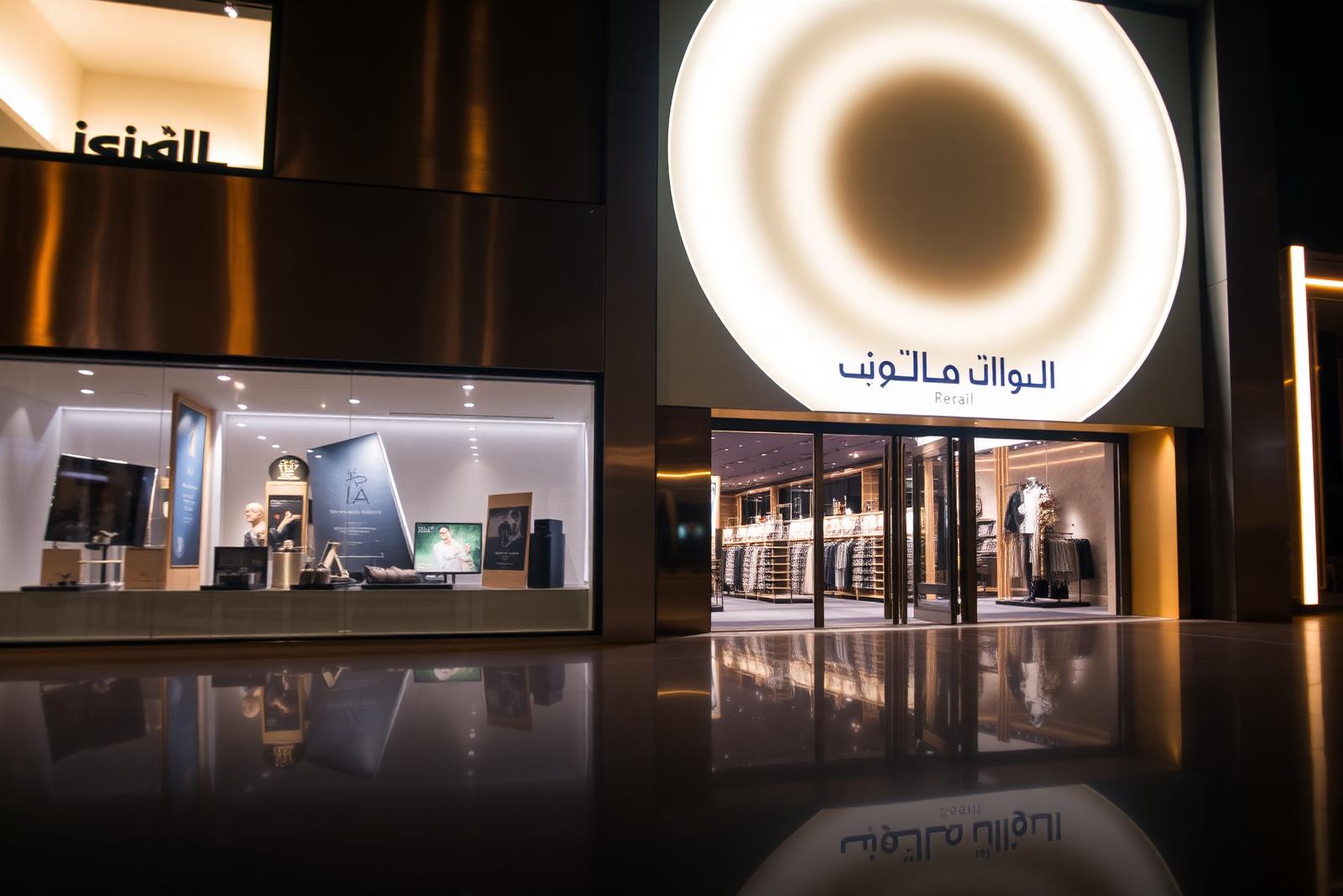Luxury retail storefront signage